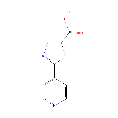 2-pyridin-4-yl-1,3-thiazole-5-carboxylic acid (CAS: 216867-46-8) - Chemical Structure and Molecular Formula 