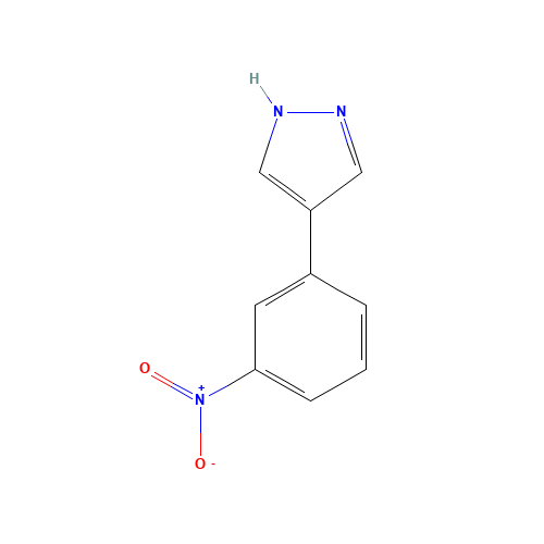 4-(3-nitrophenyl)-1H-pyrazole (CAS: 1190222-97-9) - Chemical Structure and Molecular Formula 