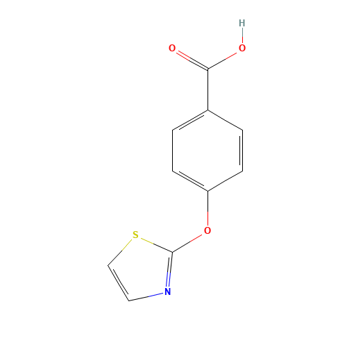4-(1,3-thiazol-2-yloxy)benzoic acid (CAS: 56355-20-5) - Chemical Structure and Molecular Formula 