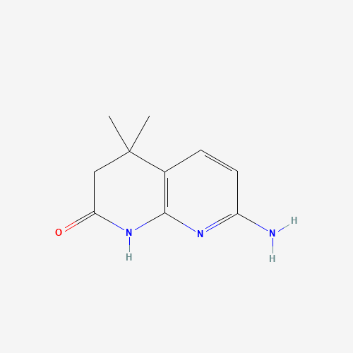 7-amino-4,4-dimethyl-1,3-dihydro-1,8-naphthyridin-2-one (CAS: 618446-06-3) - Chemical Structure and Molecular Formula 