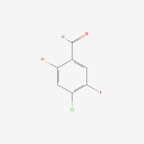 2-bromo-4-chloro-5-fluorobenzaldehyde (CAS: 1067882-63-6) - Chemical Structure and Molecular Formula 
