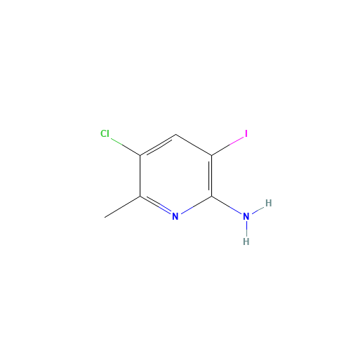 5-chloro-3-iodo-6-methylpyridin-2-amine (CAS: 952917-46-3) - Chemical Structure and Molecular Formula 