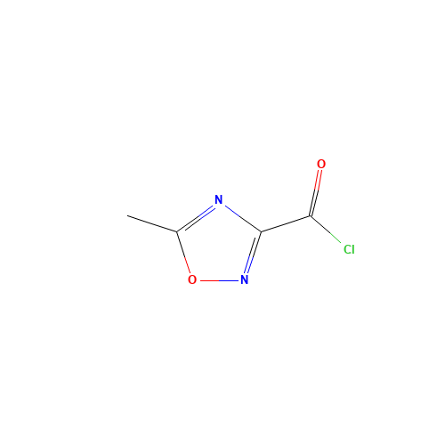 5-methyl-1,2,4-oxadiazole-3-carbonyl chloride (CAS: 155062-48-9) - Chemical Structure and Molecular Formula 
