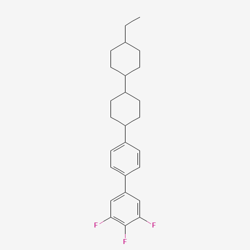 5-[4-[4-(4-ethylcyclohexyl)cyclohexyl]phenyl]-1,2,3-trifluorobenzene (CAS: 137529-40-9) - Chemical Structure and Molecular Formula 
