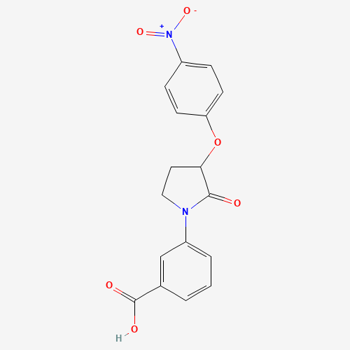3-[3-(4-nitrophenoxy)-2-oxopyrrolidin-1-yl]benzoic acid (CAS: 649774-24-3) - Related Chemical Product