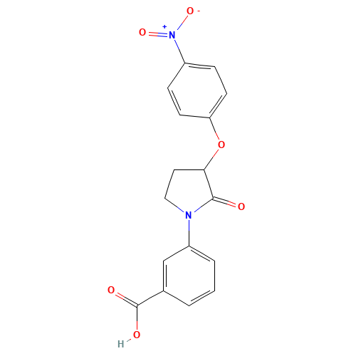3-[3-(4-nitrophenoxy)-2-oxopyrrolidin-1-yl]benzoic acid (CAS: 649774-24-3) - Related Chemical Product