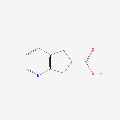 6,7-dihydro-5H-cyclopenta[b]pyridine-6-carboxylic acid (CAS: 591768-76-2) - Chemical Structure and Molecular Formula 