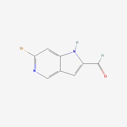 6-bromo-1H-pyrrolo[3,2-c]pyridine-2-carbaldehyde (CAS: 1400287-58-2) - Chemical Structure and Molecular Formula 