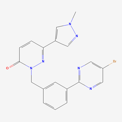 2-[[3-(5-bromopyrimidin-2-yl)phenyl]methyl]-6-(1-methylpyrazol-4-yl)pyridazin-3-one (CAS: 1100598-42-2) - Related Chemical Product