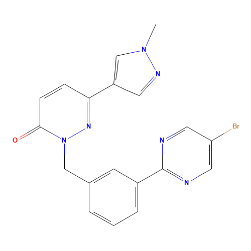 2-[[3-(5-bromopyrimidin-2-yl)phenyl]methyl]-6-(1-methylpyrazol-4-yl)pyridazin-3-one (CAS: 1100598-42-2) - Related Chemical Product