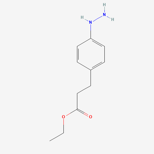 ethyl 3-(4-hydrazinylphenyl)propanoate (CAS: 137499-40-2) - Chemical Structure and Molecular Formula 