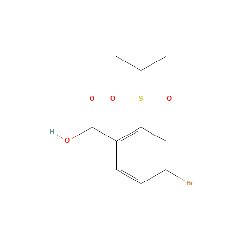 4-bromo-2-propan-2-ylsulfonylbenzoic acid (CAS: 1240288-93-0) - Chemical Structure and Molecular Formula 