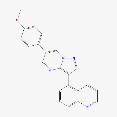 5-[6-(4-methoxyphenyl)pyrazolo[1,5-a]pyrimidin-3-yl]quinoline (CAS: 1062368-49-3) - Related Chemical Product