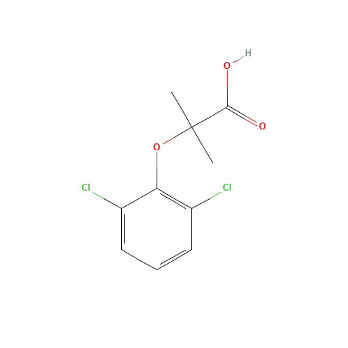 2-(2,6-dichlorophenoxy)-2-methylpropanoic acid (CAS: 16740-71-9) - Chemical Structure and Molecular Formula 