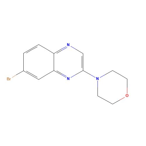 4-(7-bromoquinoxalin-2-yl)morpholine (CAS: 916811-87-5) - Chemical Structure and Molecular Formula 