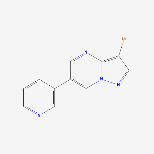 3-bromo-6-pyridin-3-ylpyrazolo[1,5-a]pyrimidine (CAS: 1109284-28-7) - Chemical Structure and Molecular Formula 