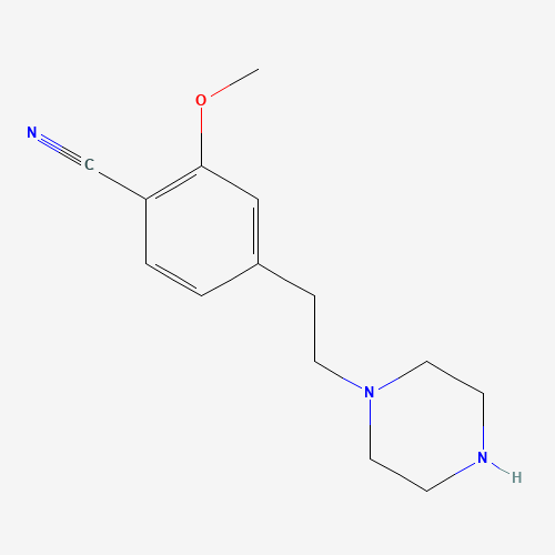 2-methoxy-4-(2-piperazin-1-ylethyl)benzonitrile (CAS: 1374573-06-4) - Related Chemical Product