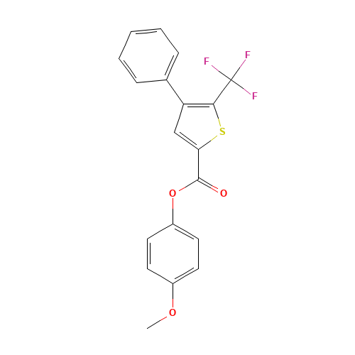 (4-methoxyphenyl) 4-phenyl-5-(trifluoromethyl)thiophene-2-carboxylate (CAS: 256348-29-5) - Related Chemical Product