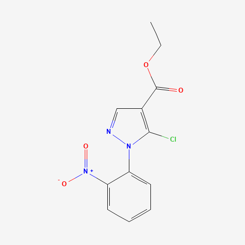 ethyl 5-chloro-1-(2-nitrophenyl)pyrazole-4-carboxylate (CAS: 121716-35-6) - Chemical Structure and Molecular Formula 