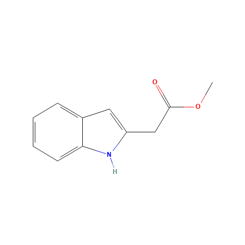 methyl 2-(1H-indol-2-yl)acetate (CAS: 21422-40-2) - Chemical Structure and Molecular Formula 