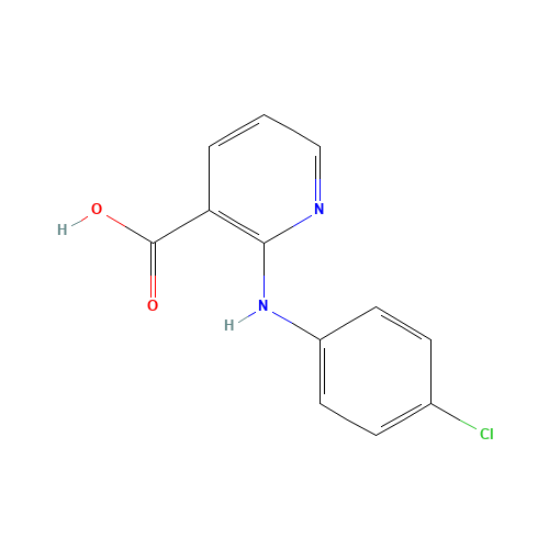 2-(4-chloroanilino)pyridine-3-carboxylic acid (CAS: 16344-26-6) - Chemical Structure and Molecular Formula 