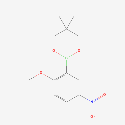 2-(2-methoxy-5-nitrophenyl)-5,5-dimethyl-1,3,2-dioxaborinane (CAS: 849412-48-2) - Chemical Structure and Molecular Formula 