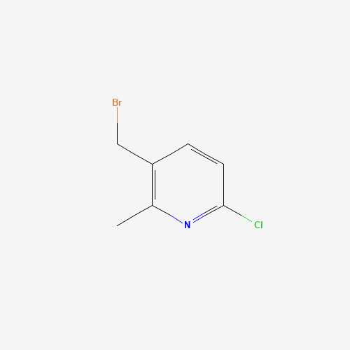 3-(bromomethyl)-6-chloro-2-methylpyridine (CAS: 1093879-96-9) - Chemical Structure and Molecular Formula 
