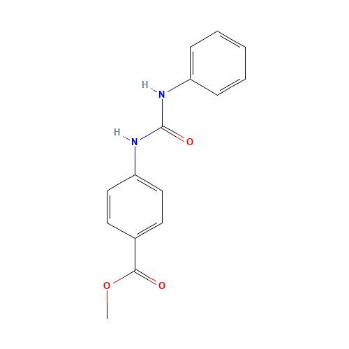 methyl 4-(phenylcarbamoylamino)benzoate (CAS: 53865-58-0) - Chemical Structure and Molecular Formula 