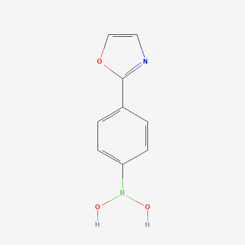[4-(1,3-oxazol-2-yl)phenyl]boronic acid (CAS: 1082066-51-0) - Chemical Structure and Molecular Formula 