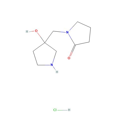 1-[(3-hydroxypyrrolidin-3-yl)methyl]pyrrolidin-2-one;hydrochloride (CAS: 1263282-89-8) - Related Chemical Product