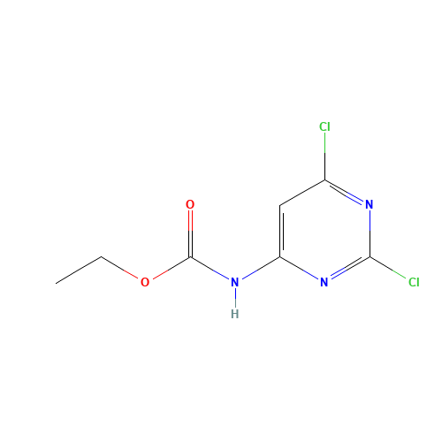 ethyl N-(2,6-dichloropyrimidin-4-yl)carbamate (CAS: 39513-63-8) - Chemical Structure and Molecular Formula 