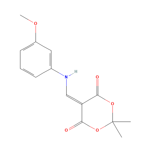 5-[(3-methoxyanilino)methylidene]-2,2-dimethyl-1,3-dioxane-4,6-dione (CAS: 213699-52-6) - Related Chemical Product