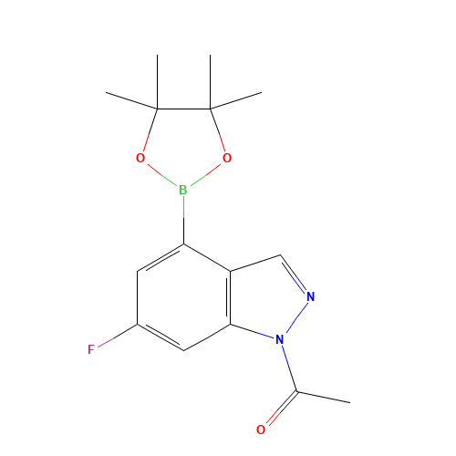 1-[6-fluoro-4-(4,4,5,5-tetramethyl-1,3,2-dioxaborolan-2-yl)indazol-1-yl]ethanone (CAS: 1333319-78-0) - Related Chemical Product