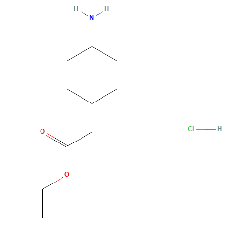 ethyl 2-(4-aminocyclohexyl)acetate;hydrochloride (CAS: 76308-26-4) - Chemical Structure and Molecular Formula 