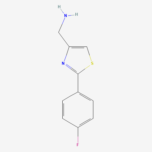 [2-(4-fluorophenyl)-1,3-thiazol-4-yl]methanamine (CAS: 885280-17-1) - Chemical Structure and Molecular Formula 