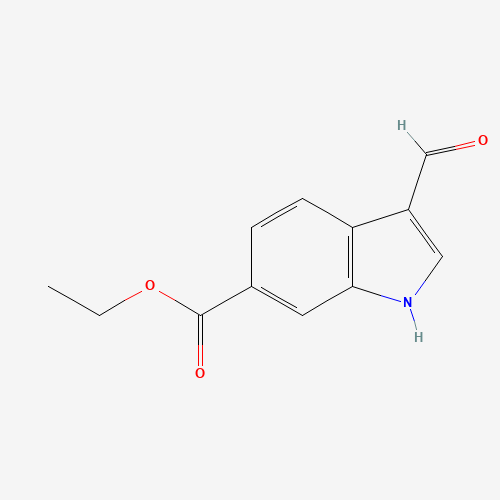 ethyl 3-formyl-1H-indole-6-carboxylate (CAS: 927181-97-3) - Chemical Structure and Molecular Formula 