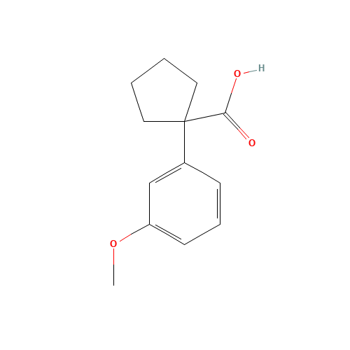 1-(3-methoxyphenyl)cyclopentane-1-carboxylic acid (CAS: 43050-39-1) - Chemical Structure and Molecular Formula 