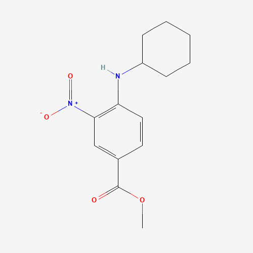 methyl 4-(cyclohexylamino)-3-nitrobenzoate (CAS: 503859-26-5) - Chemical Structure and Molecular Formula 