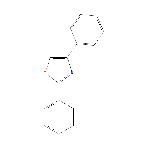 2,4-diphenyl-1,3-oxazole (CAS: 838-41-5) - Chemical Structure and Molecular Formula 