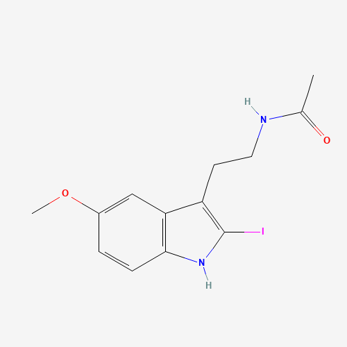 N-[2-(2-iodo-5-methoxy-1H-indol-3-yl)ethyl]acetamide (CAS: 93515-00-5) - Chemical Structure and Molecular Formula 