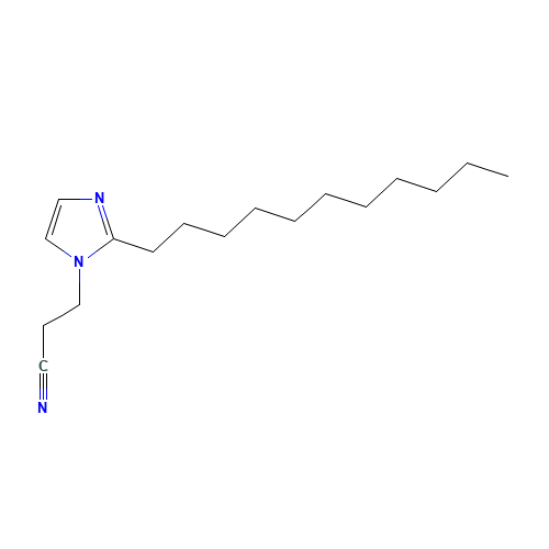 3-(2-undecylimidazol-1-yl)propanenitrile (CAS: 23996-16-9) - Chemical Structure and Molecular Formula 