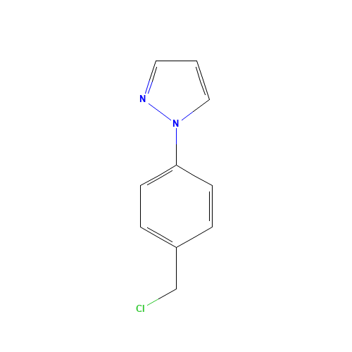 1-[4-(chloromethyl)phenyl]pyrazole (CAS: 143426-52-2) - Chemical Structure and Molecular Formula 
