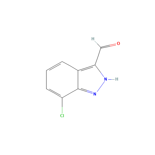7-chloro-2H-indazole-3-carbaldehyde (CAS: 885519-02-8) - Chemical Structure and Molecular Formula 