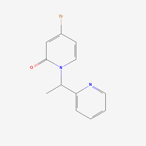 4-bromo-1-(1-pyridin-2-ylethyl)pyridin-2-one (CAS: 1610520-37-0) - Chemical Structure and Molecular Formula 