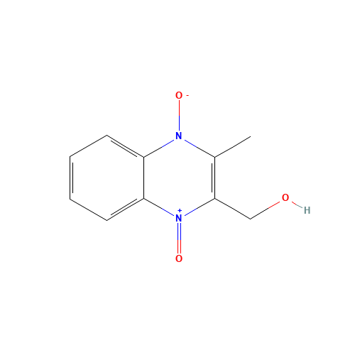 (3-methyl-4-oxido-1-oxoquinoxalin-1-ium-2-yl)methanol (CAS: 16915-79-0) - Chemical Structure and Molecular Formula 
