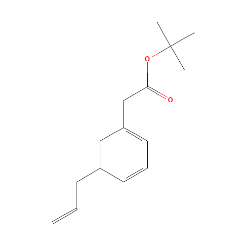 tert-butyl 2-(3-prop-2-enylphenyl)acetate (CAS: 1383702-04-2) - Chemical Structure and Molecular Formula 