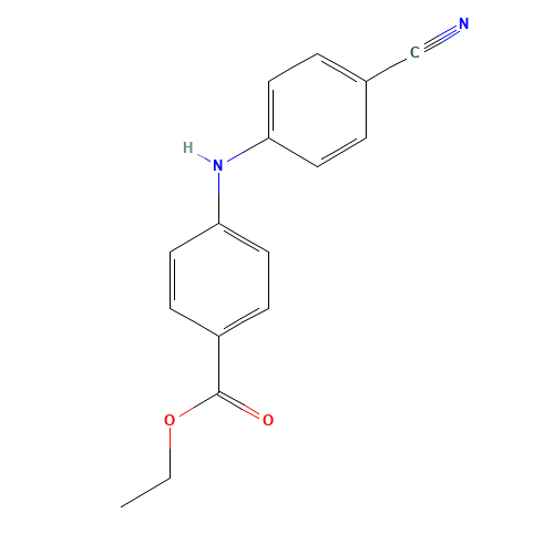 ethyl 4-(4-cyanoanilino)benzoate (CAS: 680983-41-9) - Chemical Structure and Molecular Formula 