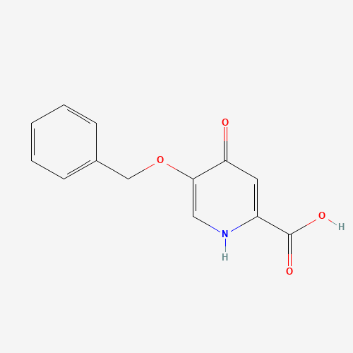 4-oxo-5-phenylmethoxy-1H-pyridine-2-carboxylic acid chemical structure 4-oxo-5-phenylmethoxy-1H-pyridine-2-carboxylic acid (CAS: 107550-30-1) - Chemical Structure and Molecular Formula