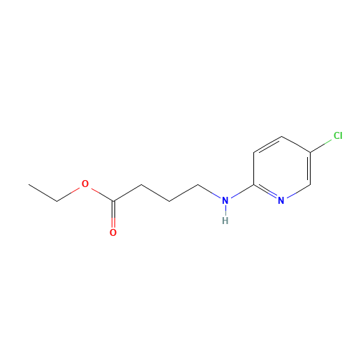 ethyl 4-[(5-chloropyridin-2-yl)amino]butanoate (CAS: 1391080-33-3) - Chemical Structure and Molecular Formula 