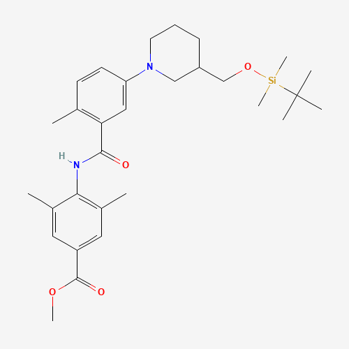 methyl 4-[[5-[3-[[tert-butyl(dimethyl)silyl]oxymethyl]piperidin-1-yl]-2-methylbenzoyl]amino]-3,5-dimethylbenzoate (CAS: 1529760-93-7) - Related Chemical Product